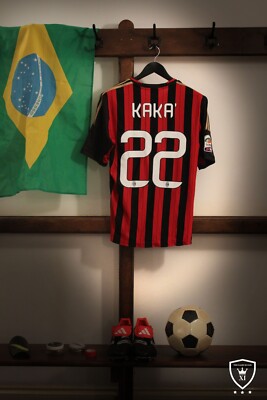 Camisa De Futebol AC Milan 2013/2014 Retrô Gold KAKA - Escorrega o Preço