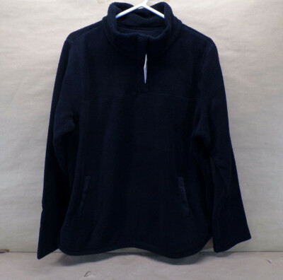 Thread & Supply Women's Soft Fleece Pullover Jacket, Windbreaker, Black, XXL