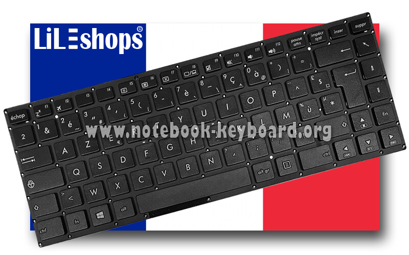 Clavier AZERTY De Remplacement Pour PC Portable ASUS E402 Séries - Couleur Noir, Neuf