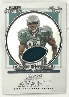 2006 Bowman Sterling Jersey #BS-JA Jason Avant RC Philadelphia Eagles