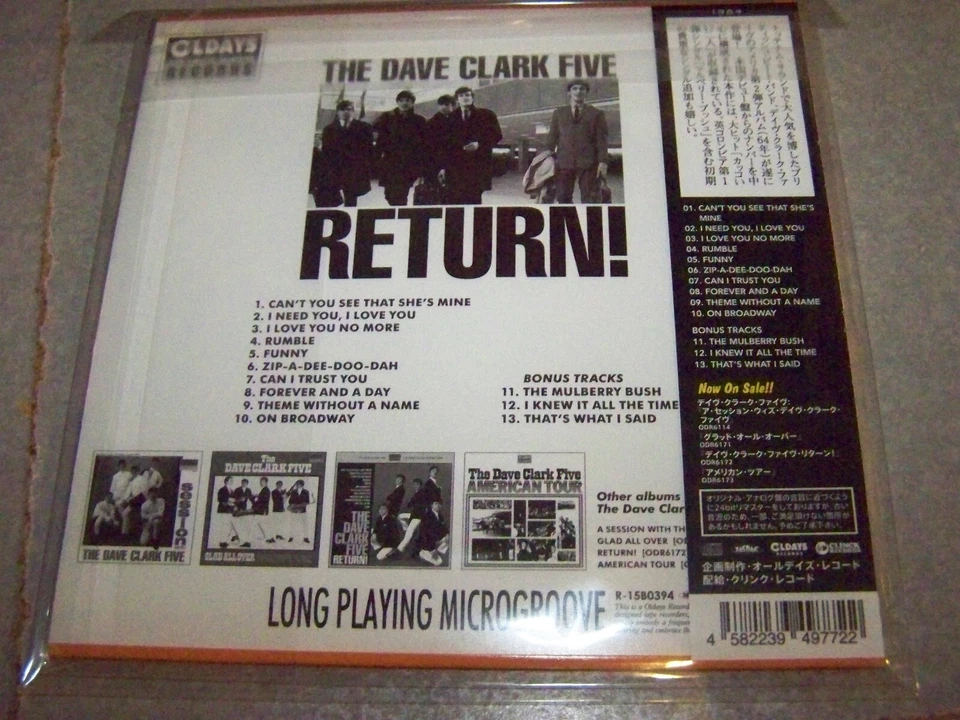 THE DAVE CLARK FIVE RETURN JAPANESE IMPO0RT OBI CD BRAND NEW - Image 2 of 2