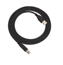 2 x Black 6ft USB 2.0 A Male to B Male 28/26 AWG Printer Cable