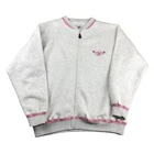 Cuffys Cape Cod Sweatshirt Womens XL Ivory Full Zip Contrasting Trim Jacket *