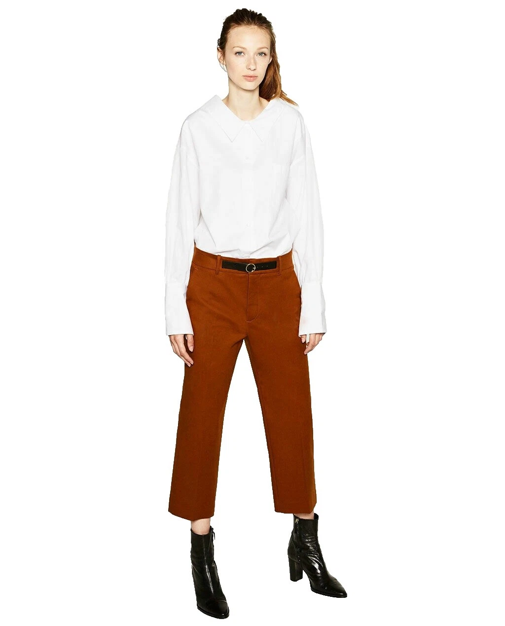 Pantalones Marrón Algodón Zara para Mujeres