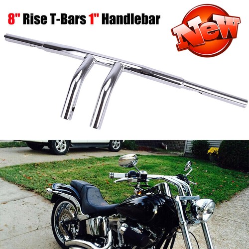 Barra de arrastre de manillar de 1" T-Bar para Harley Kawasaki Vulcan 900 VN900C Custom Honda - Imagen 3 de 11