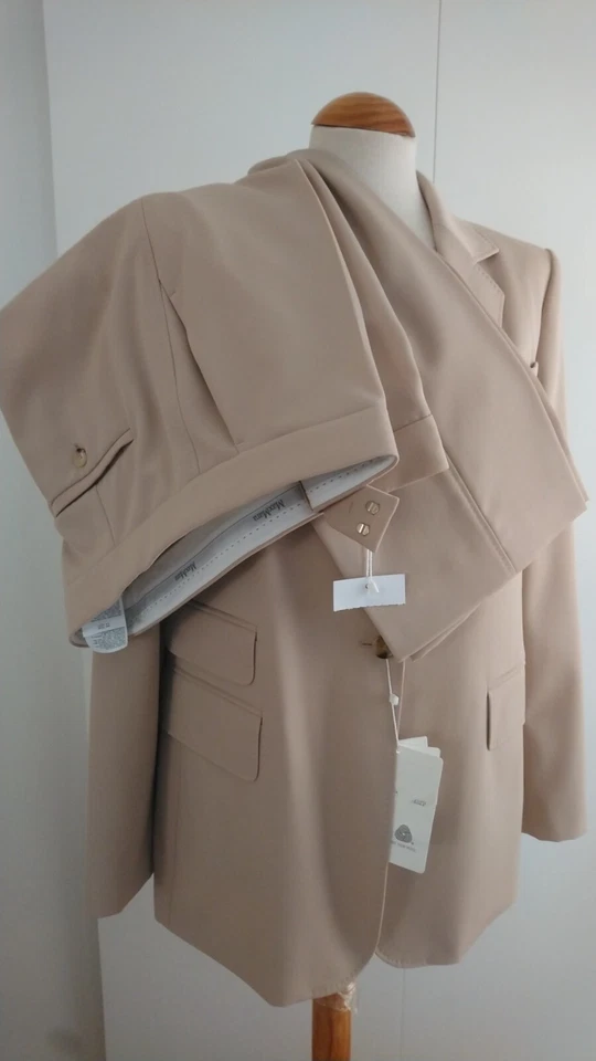 Traje Blazer y Pantalón MAX MARA Italia A Medida UNNO - Lana Virgen - Beige - Italia 48/US 14 Foto 4 de 4