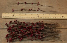 Set of 50 -- Primitive 7" Pip Berry BURGUNDY Branches - Crafting