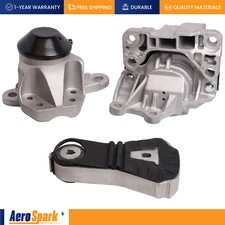 3pcs Engine Motor & Transmission Mount for 2016-2019 Ford Explorer V6 3.5L AUTO