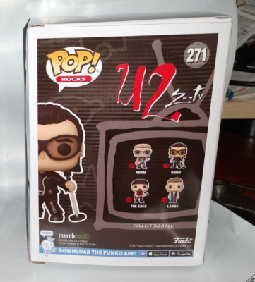 Funko POP! Rocks U2 ZooTV Bono #271 free 1st class ship w/trak new