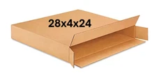 28" x 4" x 24" Cardboard Corrugated Box - SINGLE BOX - SIDE LOADING - ART BOX
