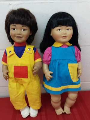 2 LAKESHORE LEARNING  DOLLS 1988 BOY WITH SPECIAL NEEDS 