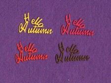 HELLO AUTUMN fall die cuts scrapbook cards