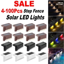 Outdoor Solar LED Deck Lights Garden Path Patio Pathway Stairs Step Fence Lamp