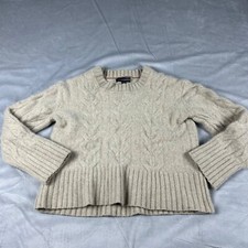 Banana Republic Pullover Sweater Kids Size L Beige All Merino Fine Wool