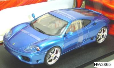 未開封 1/18 カスタマイズ フェラーリ 360 モデナ WHIPS ブルー FERRARI 360 MODENA WHIPS EDITION 1:18 Scale by HOT WHEELS BLOWOUT