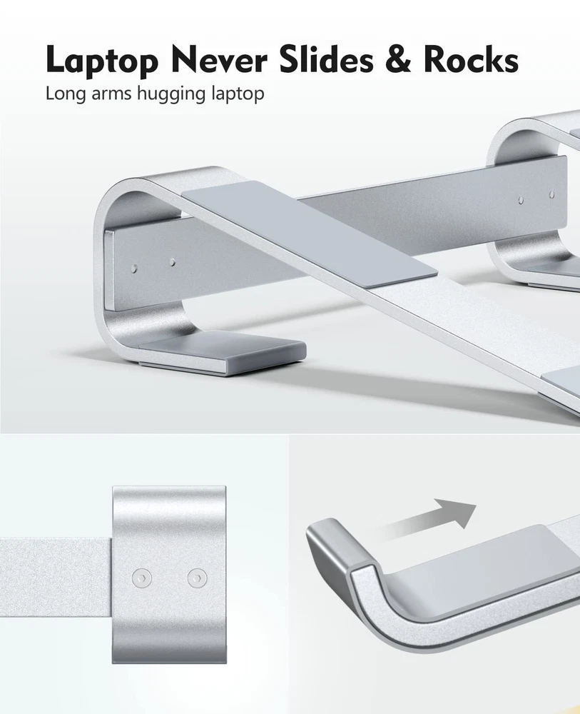 Laptop Stand for DeskAluminum Computer Stand for CoolingSturdy Stable Ergonom...