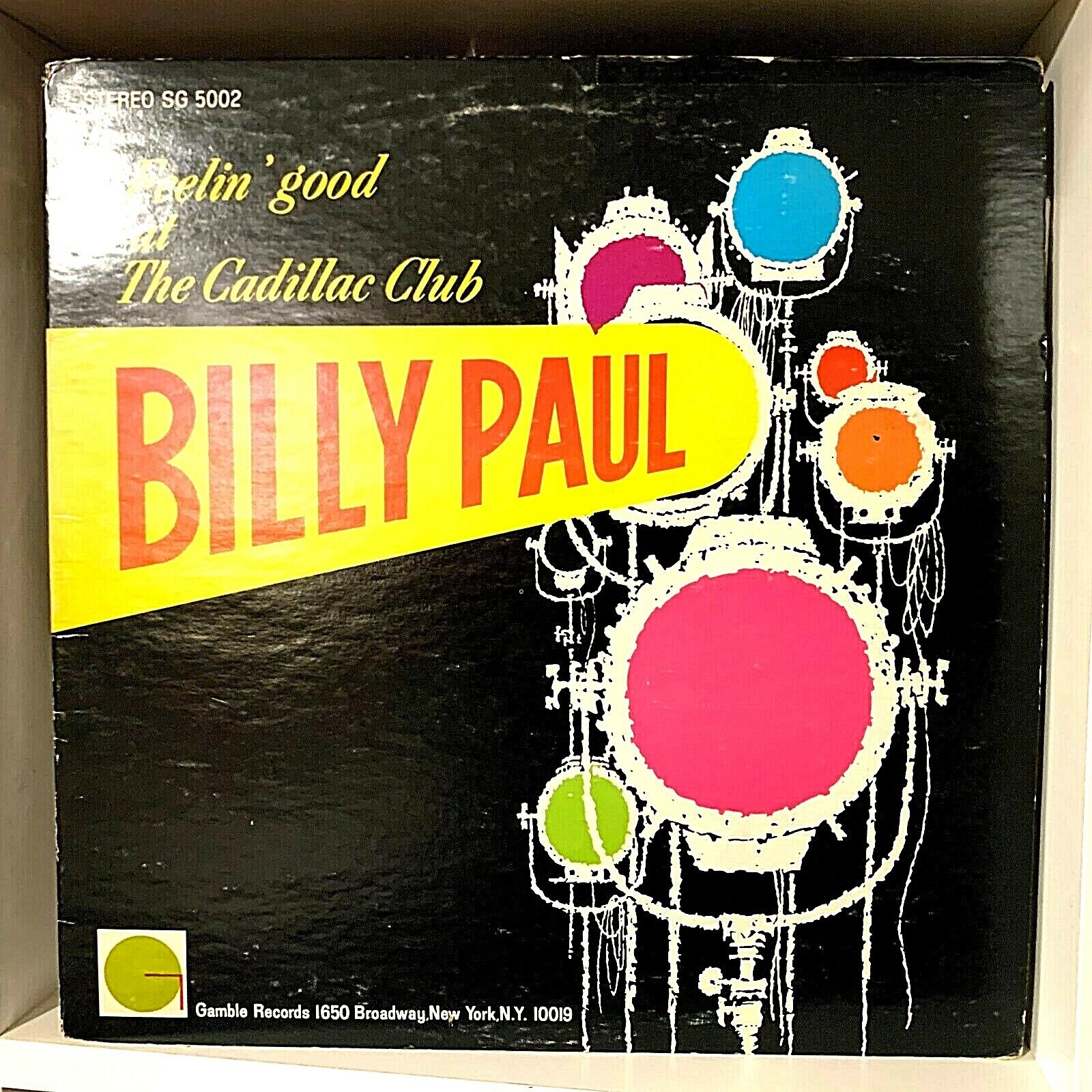Feelin' Good At The Cadillac Club Billy Paul 1968 Vinyl Gamble Records 1st Press