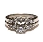 GIA certified 14k white gold .95ct round diamond engagement wedding ring 6.5g — photo 2