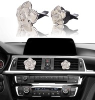 Bling Bling Car Accessories Interior Decoration For Girls Women - White Flowers Bling Bling Car Accessories Interior Decoration For Girls Women - White Flowers