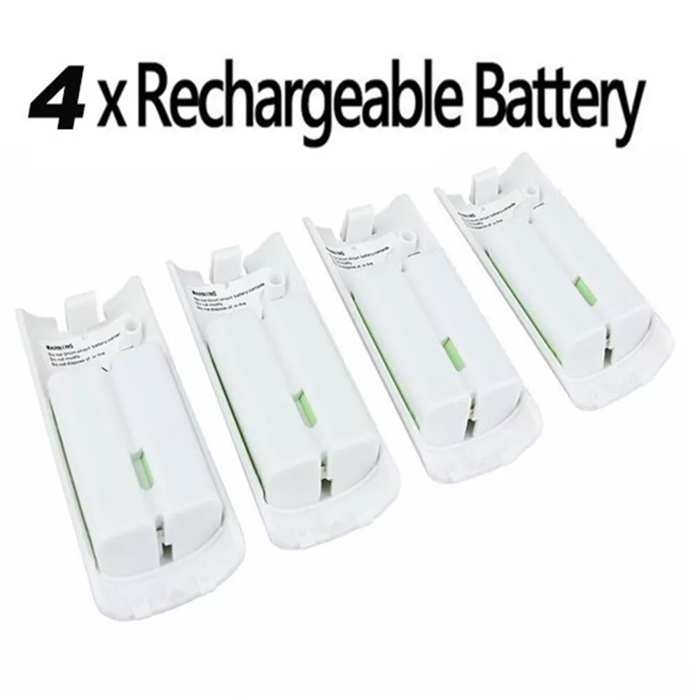 4Pack 2800mAh Rechargeable Battery Pack For Nintendo Wii Remote Controller UK