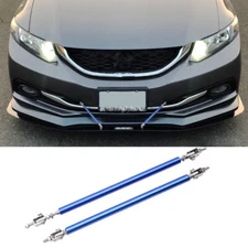 2PC Adjust 8"-13" Front Bumper Lip Splitter Strut Rod Tie Support Bars For Honda