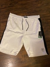 KENETH COLE ECO ORGANIC COTTON BLEND JOGGER SHORTS White SIZE 3Xl