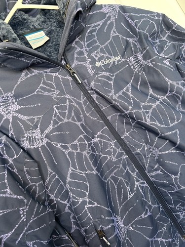 columbia interchange jacket Youth 15/16 Navy And Purple Design 2 Coats In 1 - Picture 3 of 14