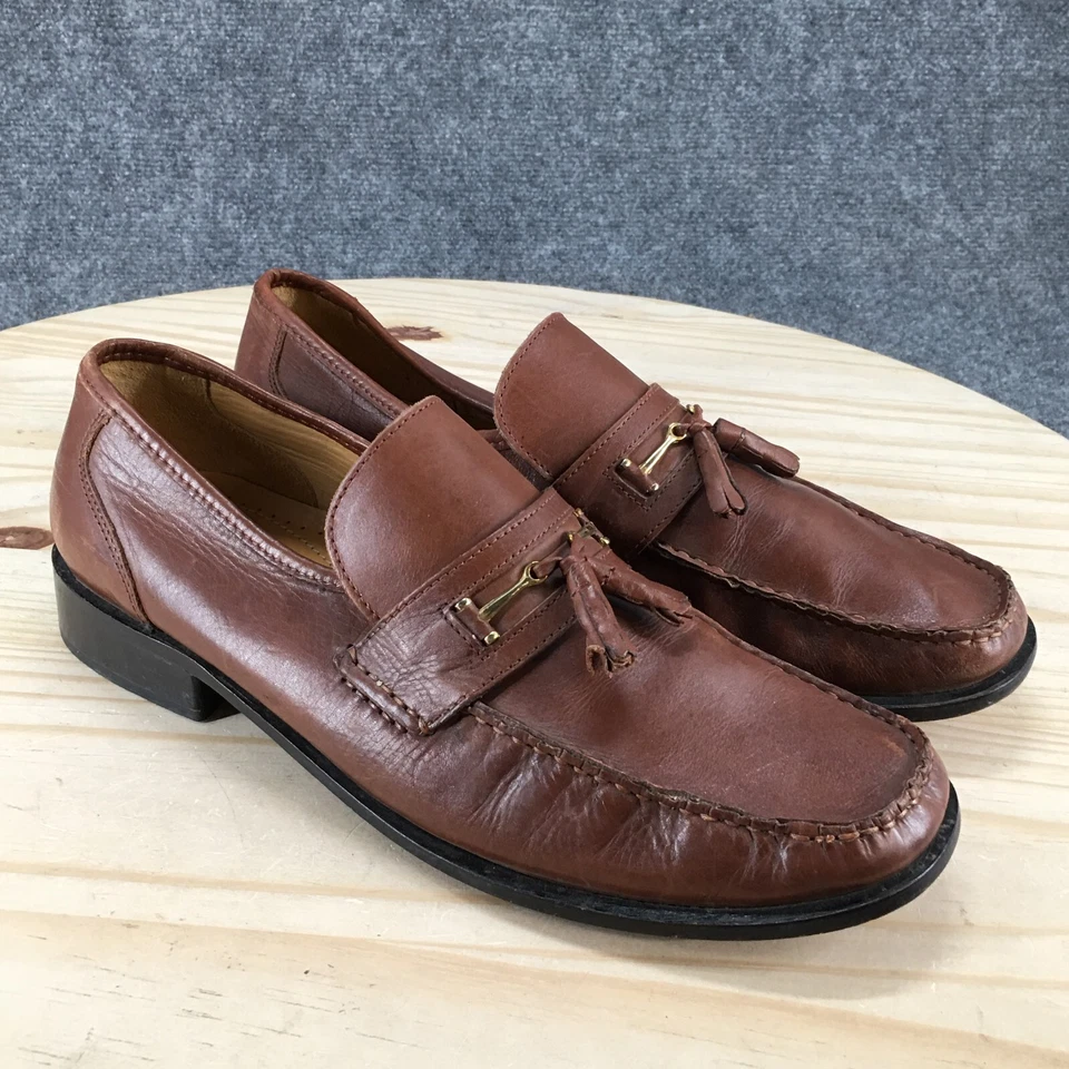 Zapatos Stafford Para Hombres 11 Kiltie Sin Cordones Cuero Formal Borla Mocasín Marrón 0141590 Foto 3 de 4