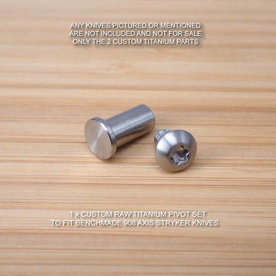 Benchmade 710 McHenry 2 peice Custom Ti Titanium Pivot Screw Set - RAW