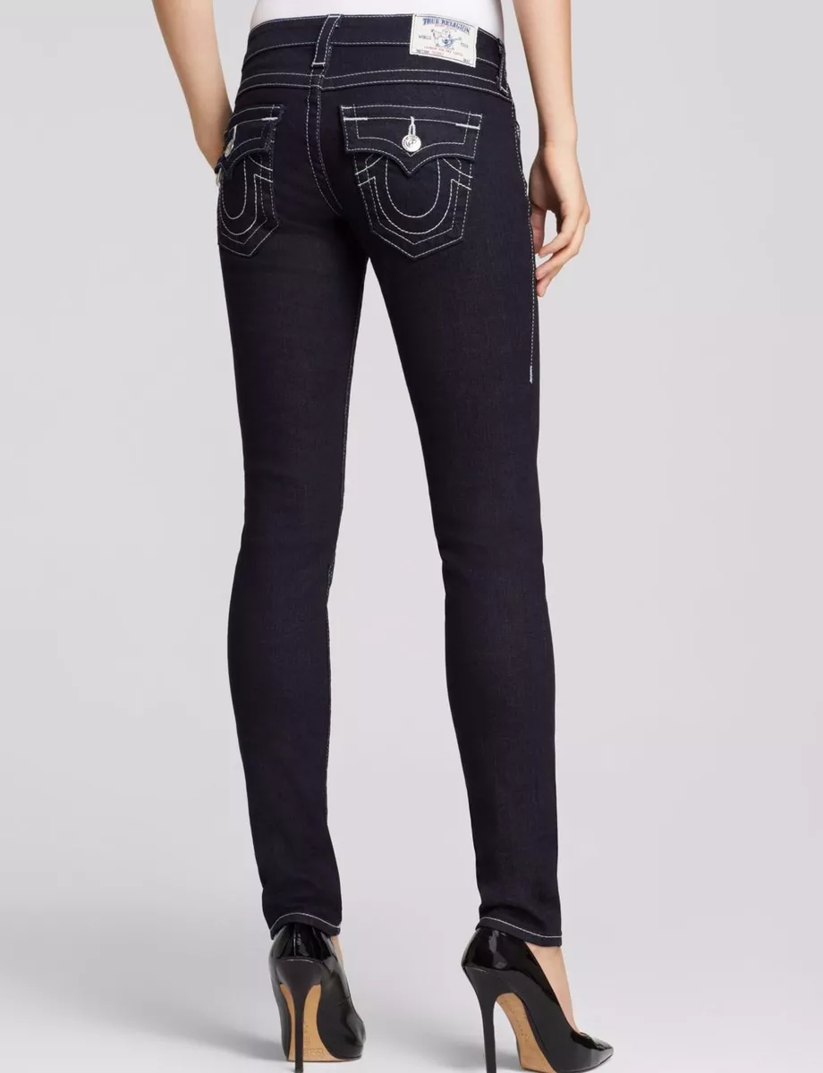 246 NWT TRUE RELIGION Sz26 SKINNY W FLAP LOW RISE STRETCH JEANS