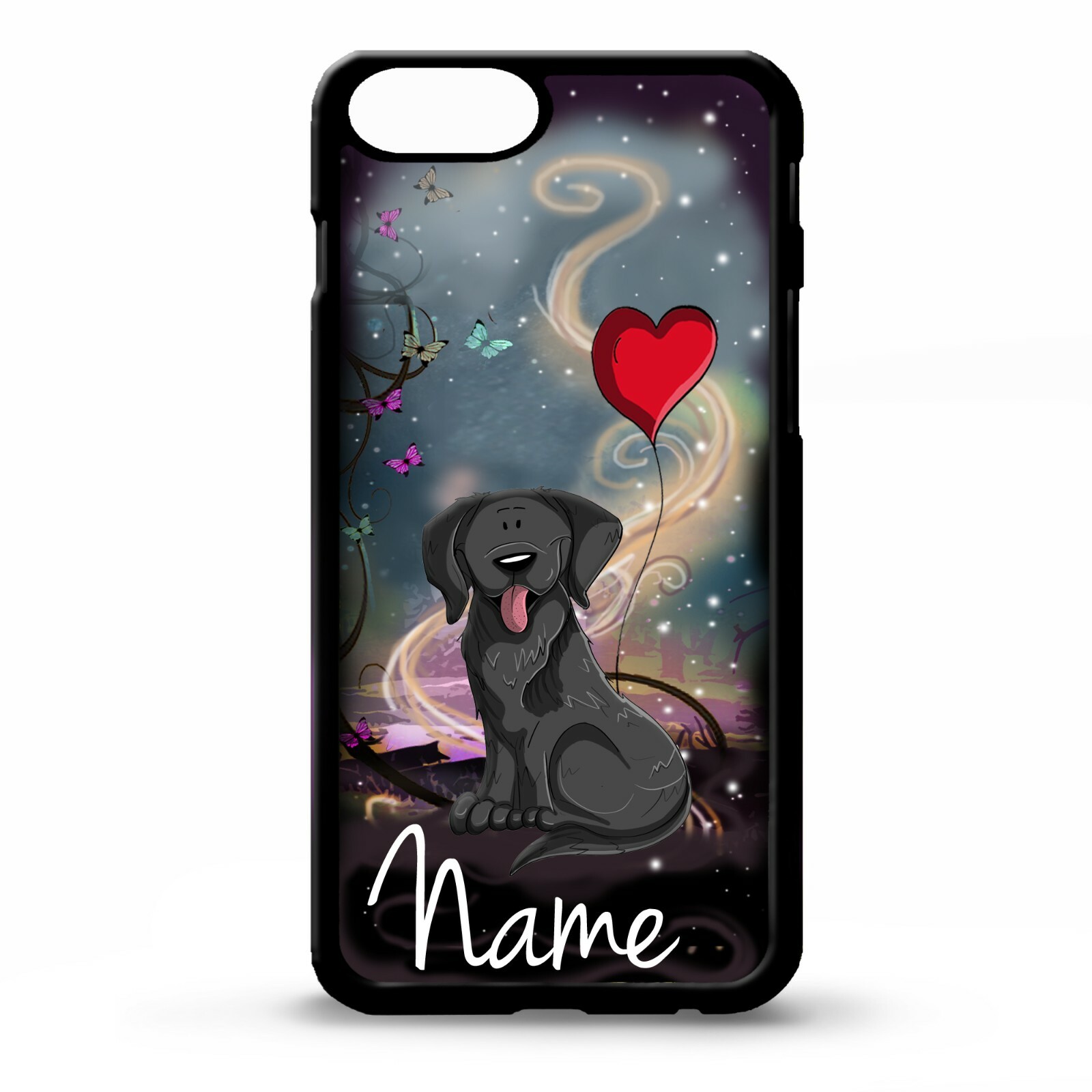 Black labrador puppy dog cartoon lab graphic personalised name phone case  cover | eBay