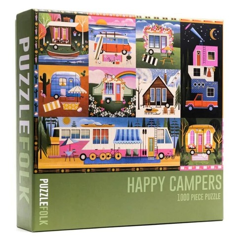 Puzzlefolk "Happy Campers" 1000 Teile Puzzle NEU