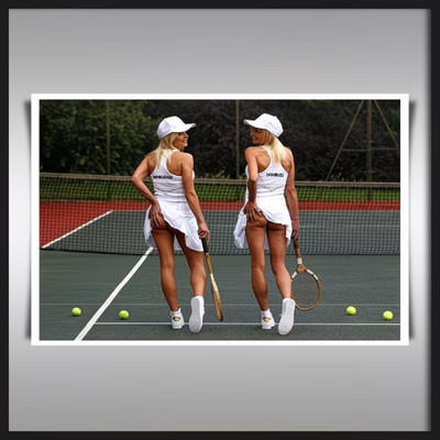 Tennis Girls Poster Funny Sports Wall Art Print Bedroom Bar Man Cave Decor