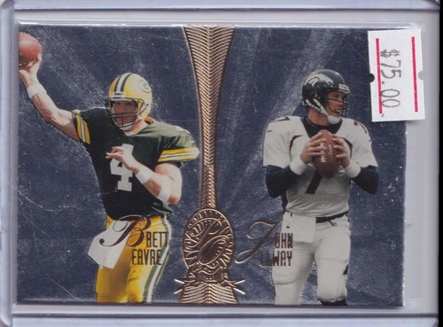1998 Playoff Absolute SSD Hobby #1 Favre/Elway/Sanders/Dunn Platinum Quads - Bild 1 von 2