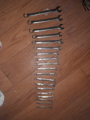 #ad VINTAGE CRAFTSMAN 19 PIECE 12 POINT COMBINATION WRENCH SET Metric amp;sae $160.00