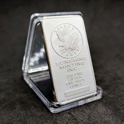 #ad #ad 1 oz Sunshine Minting Silver Bar – .999 Fine Sealed Bullion –Sealed $5.59