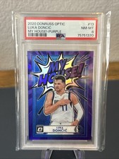 2020-21 Panini Donruss Optic Luka Dončić Purple Prizm PSA 8
