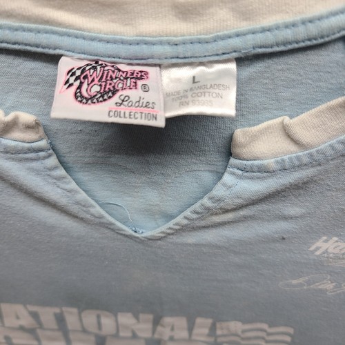 VTG Baby Tee Women's Large Nascar National Guard Y2k Shirt - Picture 2 of 7