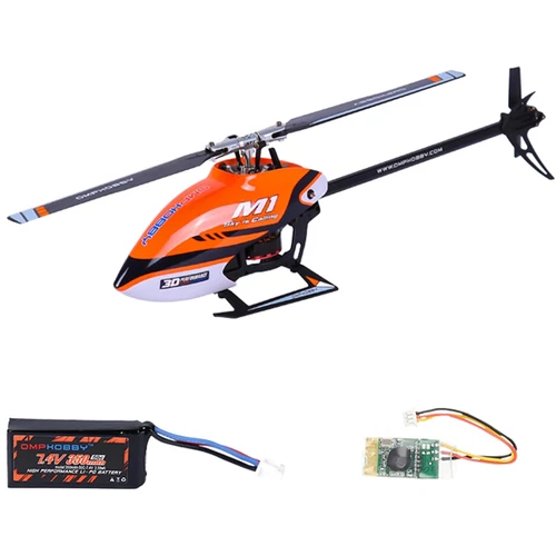 OMPHOBBY M1 V1 RC Helicopter forAdults(BNF Version,Orange)