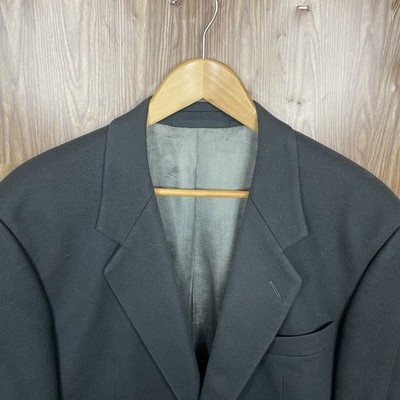 Rodier Hommes Blazer Jacket Mens 42R Gray Worsted Wool Cashmere Two Buttons