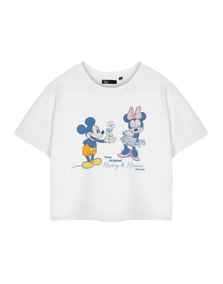 Disney Minnie Mouse Blanc True Original Mickey & Minnie T-shirt court à manches - Photo 1/4