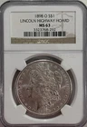 1898 O Morgan MS63 Lincoln Highway Hoard Silver Dollar Coin NGC