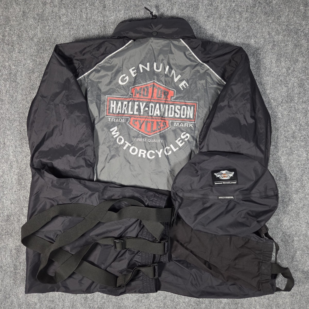 Harley Davidson Roadway Rain Suit Packable Size XL Pants Jacket