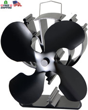 VODA Ventilatore per Stufa a Legna Ventilatore per Camino Alimentato a Calore No Elettrico, Termoattivato