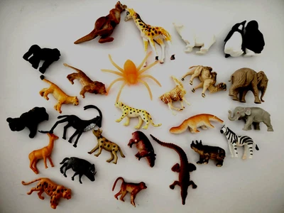 Wilde Tiere klein ca. 3-5 cm Set 25 Figuren Konvolut Safari Wald Spielend Lernen - Bild 1 von 4