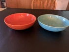 Lot of 2 Fiesta ware Type 7.5" Bowls -Blue and Orange