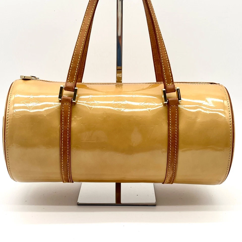 Louis Vuitton Vernis Monogram Yellow Patent Barrel Bag M91106 Vintage Authentic - Image 2 of 4