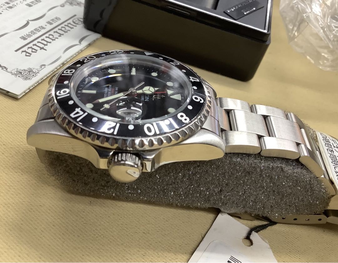エルジン デュアルタイム FK1076S-B Elgin Fk1076S-B Analog Quartz Men Dual Time Vintage