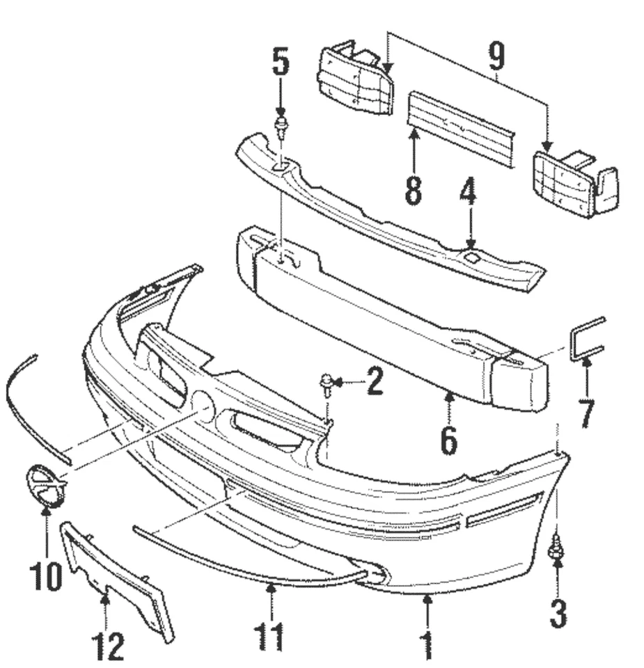Moldura de parachoques trasero GM 1997-1999 ORIGINAL, PIEZA OEM NUEVA, NÚMERO DE PIEZA 88963108 Foto 4 de 4