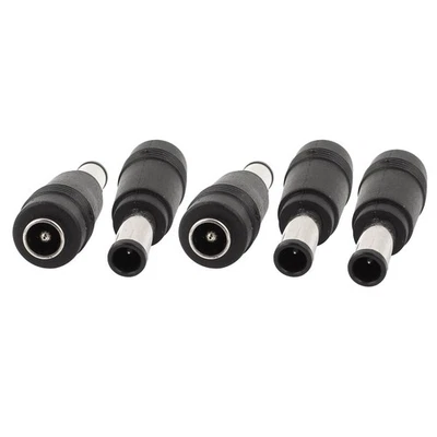 5pcs 6.0mmx4.0mm Male to 5.5x 2.5mm Female DC Power Connectors with Pin - image 1 of 2